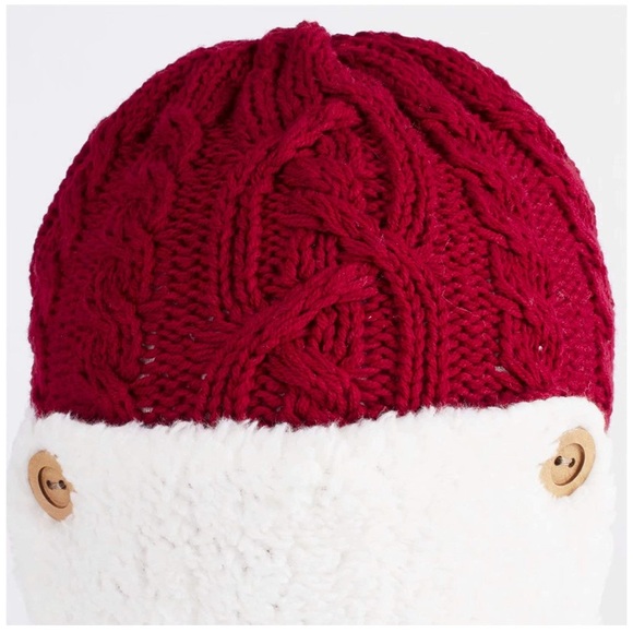 Toddler-Baby Knit Earflap Beanie Hat Fleece Lined - Picture 4 of 6